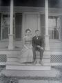 1911 Frank Wright and Luella Bassler sitting on steps of original porch Wright house Berne NY.jpg