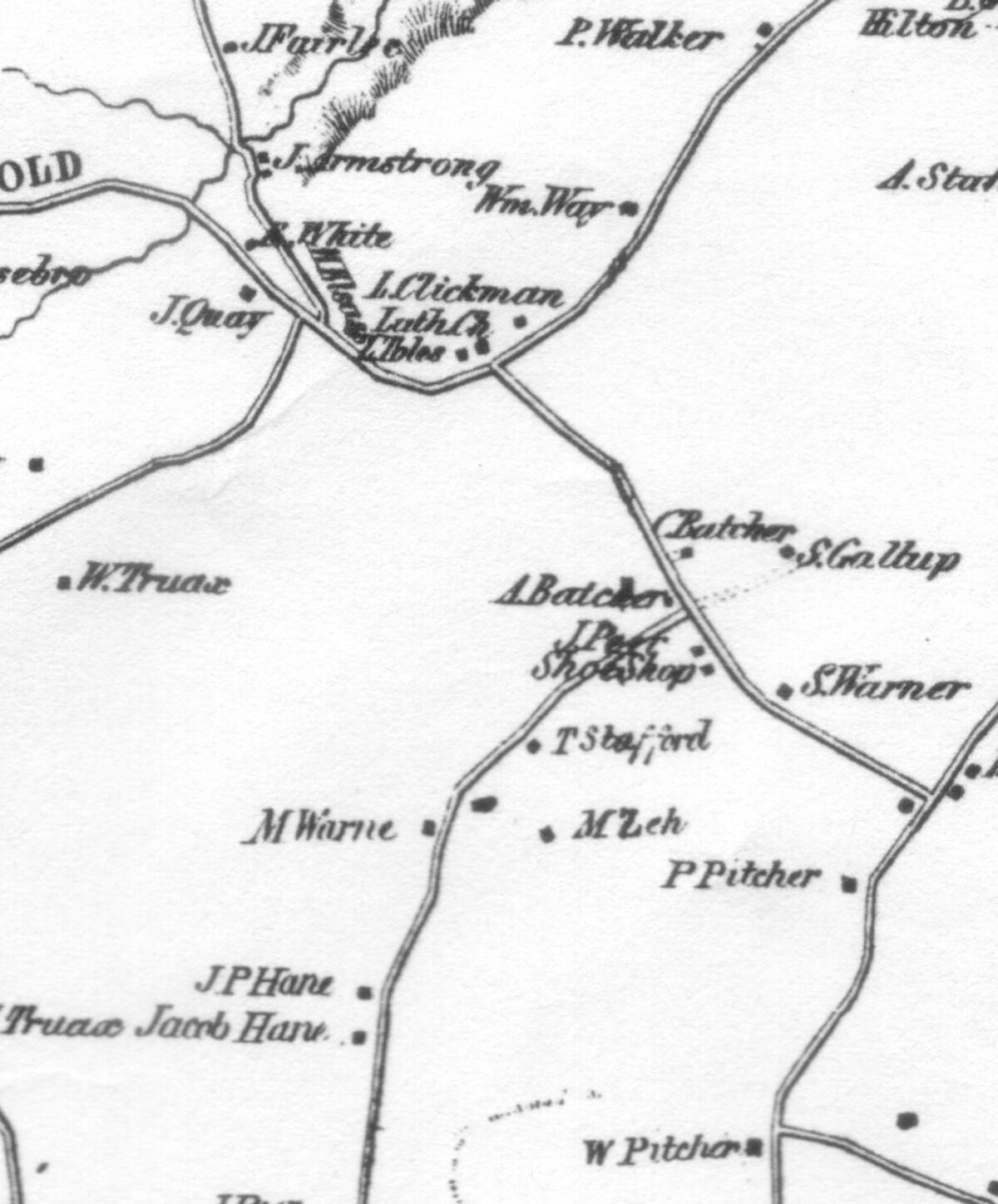 1854 map of Berne Helderberg Hilltowns of Albany County, NY